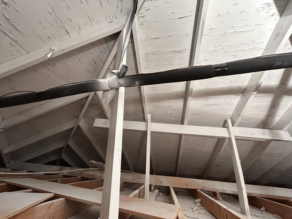 Water damage restoration and structural drying jobsite